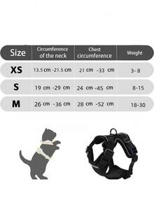 1 Set Cat Harness And Leash, Escape-Proof Soft Adjustable Cat Vest Harness, Easy Control Breathable Reflective Vest - Black - View 11