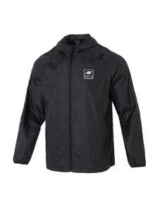 Skechers Men's Sports Running Fitness Training Windproof Casual Hooded Jacket P225M276-03K8 - Black - View 1