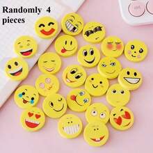 36pcs Random Mini Expression Pattern Eraser For Students, Stationery Prize, Clean No Residue Office/School Eraser Back To School - Multicolor - View 10