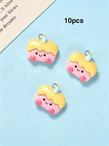 10/20/100pcs Cartoon DIY Resin Accessories Jewelry Food Small Animals Cream Glue Handmade Crafts Necklace Earrings Phone Chain Pendant - With Hoist - View 21