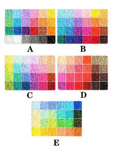 2.6mm Hot Melt Beads 24 Colors Refill Pack, Full Color Palette Refill Tray, Perfect Choice For DIY Enthusiasts To Create Decorative DIY Puzzles, Suitable For Handmade Gifts, Pixel Art Creation, School Craft Activities, Back To School Essential - Multicolor - View 2