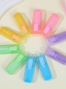 New Shiny Macaron Transparent Color Push-Pull Eraser, Clean Exam Dust-Collecting Eraser, Push-Style Eraser, Student Back-To-School First Day Of School - Multicolor - View 5
