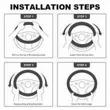 1pc Anti-Slip Silicone Steering Wheel Cover, Car Steering Wheel Protector, Non-Slip Elastic Car Steering Wheel Cover - Multicolor - View 8