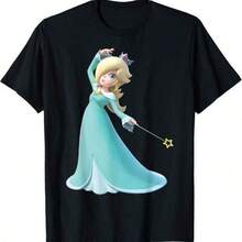 Magliette da Donna  Vintage Rosalina 3D Poster  T-Shirt Y2k Vestibilità Regolare Camicie da Uomo Abbigliamento Estivo - nero - Visualizzare 1