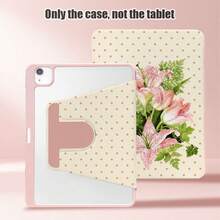Polka Dot, Pink Lily And Other Pattern Painted Effect Tablet Protective Case, Built-In Pen Slot, With Stand, Suitable For Honor 8/9/10/X8/X8A/X9/X8Pro/X9Pro And Other Models/ MatePad Se 11 Inch/MatePad 11 Inch/11.5 Inch, MatePad Pro Apple 10th/11th Generation 2025 (A16), Galaxy Tab A7/A9 And Other Popular Models - Style 43 - View 4