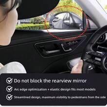 法式三色車用前窗遮陽簾套組，適合駕駛使用，不遮擋視線，防曬隔熱遮光簾，保護車內環境，車內遮光降溫配件 - 1對 - 查看 3