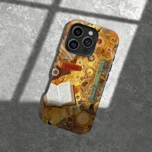 Neu/Einzelstück, kostenloser Versand, bunt gestreiftes Polka-Dot-Kunstmuster, 2-in-1 glänzende Folien-Handyhülle für iPhone 17 16 15 14 13 12 11 Pro Max, Blumenmuster-Hülle für Samsung S21 S22 S23 S24 S25 Ultra. - Farbe - Übersicht 1