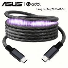 ASUS Type-C Magnetic Charging Cable 60W Super Fast Charge Retractable Portable Braided Phone Charging Cable Compatible With IPhone 17 Fast Charge Apple PD Tablet USB Car Charger Android Dual TPC Magnetic Phone Data Cable Fast Charge - Black - View 9