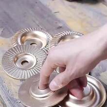 5pcs Wood Carving Disc Set Compatible With 4 Inch Angle Grinder, 3 Wood Grinding Discs + 2 Angle Grinder Backing Pads, Tool Accessories - 5 Pieces [Includes 3 Grinding Discs/2 Pressure Plates] - View 8