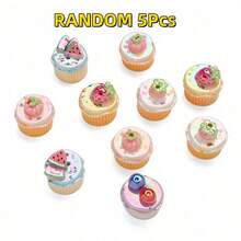 5-20pcs Y2K Imitation Food Miniatures Fruit Cake Beads, Decorative Pendant Craft DIY, For Phone Charms, Bag Chains, Earrings Making - Multicolor - View 7