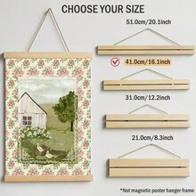 1 Stück französischer Cottagecore Wandkunst Leinwand Poster Drucke Shabby Chic Blumen Scheune Gemälde Kunstwerk Bild Giclee Muster Vintage Landhaus Landschaft Ente Küche Schlafzimmer Dekoration ästhetische Geschenke Deko ungerahmt /gerahmt/Holzaufhängung - Muster - Übersicht 19