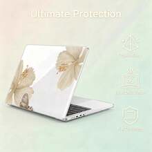 2-Piece Transparent Hard PC Case For MacBook, Anti-Slip Silicone Feet Hollow Cooling Vents Full Wrap Shockproof Laptop Protec - View 3