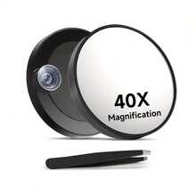 90X Magnifying Makeup Mirror With Strong Suction Cup - High Magnification For Professional Skincare Analysis, Compact Portable Design, Suitable For Home, Salon, Travel Use - Makeup Mirror Beauty Tool - Multicolor - View 11
