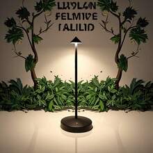 Modern Space Cupid Tall LED Desk Lamp, Portable Metal Atmosphere Lamp, Three-Color Stepless Dimming Function, Creative Restaurant Bar Bedroom Decorative Lighting, Touch Sensor, USB Charging Port, Suitable For Bedroom, Living Room And Other Places - Multicolor - View 6