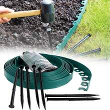 10-Meter Outdoor Garden Boundary Lawn Isolation Strip/Edge Strip Send 30 Nails Green - 固體 - 查看 4