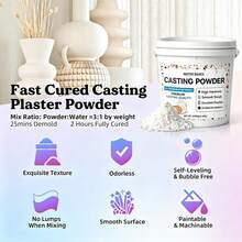 Plaster Casting Powder 3kg, Water Activated Fast Curing Plaster Casting Powder, 20-30 Minutes Demold, Easy Mixing & Beginners Friendly Casting Powder For Resin Molds, Crafts & DIY Art. - Casting Powder - View 4