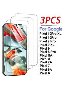 MSRI 3pcs, Compatible With Google Pixel 7/7a/8/8 Pro/8a/9/9 Pro/9 Pro XL/10/10 Pro/10 Pro XL, High Definition Full Screen Tempered Glass Screen Protector, High Hardness, High Transparency Clear Glass, Shockproof, Scratch Resistant, Anti-Fingerprint Phone Accessory, Protects Phone Screen - Clear - View 17