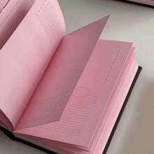 1 Stück hochattraktives Erdbeer-Schokoladen-Rosa A6 Notizbuch, minimalistisches Schülertagebuch, täglicher Tracker, Planer Schulbedarf - A6 - Übersicht 9