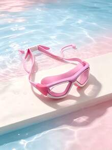 1pc High Definition Waterproof Swimming Goggles, Silicone Swimming Goggles, Suitable For Men And Women, Large Frame Design Fits Facial Contour, Comfortable Wear Without Pressure - Multicolor - View 3