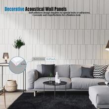 Acoustic Wall Panels - 8 Pack 31.75" X 15.75" Thick White Striped Groove Sound Proof Panels Walls, Decorative High-Density Soundproofing Panels Home, Studio, And Office Acoustic Treatment - Gradient White - View 2