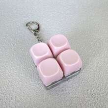 Llavero de teclado cuadrado de 9 teclas/4 teclas/1 tecla, juguete de botón antiestrés, colgante creativo de teclado, adorno decorativo para bolso, regalo para amigos - Multicolor - Ver 29