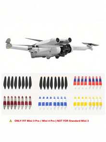 8Pcs 6030F Low‑Noise Quick Release Propeller Blades, Light Flexible Replacement Drone Spare Parts, Silent Flight Accessory, ONLY Compatible With Mini 3 Pro / Mini 4 Pro Drones, NOT Fit For Standard Mini 3 & Other Drone Versions (Drone Not Included) - View 8