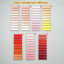 1pc/7pcs/20pcs Gradient Multicolor Mixed Index Sticky Notes, 200 Sheets Per Card, Self-Adhesive Page Markers, Office & Study Stationery, For File Classification And Note-Taking - one-size - View 22