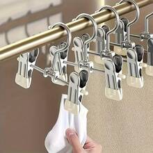 10pcs Household Double Clip Hooks Storage Clothes Hangers Laundry Clips Drying Clips, Multi-Functional Multi-Purpose Tail Clip Hooks Hanging Clips - Multicolor - View 2
