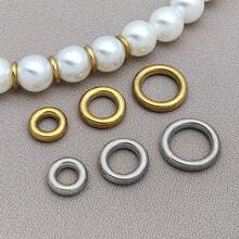2Pcs 4/5/6/8/10/12mm Stainless Steel Gold Closed Soldered Round Jump Rings Circle Ring DIY Necklace Earrings Jewelry Making Supplies Accessories - Multicolor - View 7