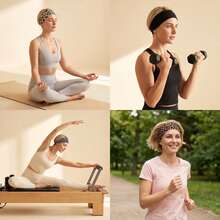 6 Piece Polka Dot Women's Headband Loose Elastic Headband Anti Slip Yoga Fitness Headband Comfortable Anti Slip Facial Makeup Headband - Multicolor - View 6