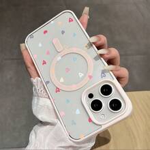 [24u Expédition depuis DE/FR/ES] [Expédition locale 24 heures] Étui de téléphone - 1 pièce Étui de téléphone magnétique Peinture 2D Convient pour Macaron Cœur peint à la main Étui de téléphone frais et facile pour iPhone 16 15 14 13 Promax Apple SE3 12 Mini 11 XS XR 8P Couverture souple anti-chute S24 S23 A55 A35 Pixel 9 8 7A Couverture complète Mignon de niche Non-Co - 1 pièce - Voir 2