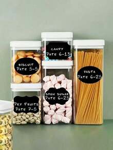 Chalkboard Label Stickers - 1pc/6pcs/12pcs Reusable Waterproof Labels, Various Shapes, Suitable For Kitchen, Spice Jars, Jam Labels, Etc., 6*4 Cm - View 1
