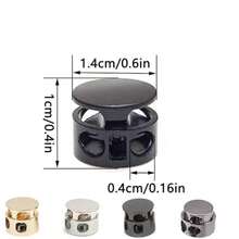 10/20Pcs Round Double Hole Metal Buckle, Hoodie Hat Drawstring Stopper, Adjustable Pig Nose Buckle Accessory, Clothing Elastic Band Tightening Buckle, Backpack Cord Lock, DIY Garment Accessories - Multicolor - View 5