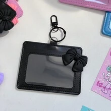 Giá đỡ photocard PU trang trí nơ màu pastel, bao bọc và trưng bày photocard, phụ kiện cho học sinh, trường học, văn phòng, quà tặng - A - Xem 10