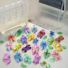 Art des ongles floral, outils d'art des ongles, fleur et feuille jaune hawaïenne, design d'art des ongles, pochoirs d'art des ongles. Convient pour créer des autocollants pour ongles courts, l'art des ongles et la décoration de surface de l'art des ongles. Pour les techniciens en manucure. - Nude - Voir 5