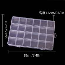 固定透明收納盒 向日葵梅花塑膠盒 DIY 米珠串珠軟黏土片珠寶盒，多用途透明塑膠空收納盒，1美元，可用於存放耳環、戒指、珠寶、美甲、美甲工具、美甲配件、珠寶裝飾與收納。送給女性的禮物 - 透明 - 查看 10