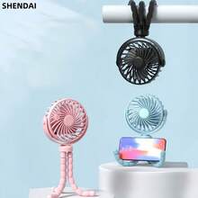 Ventilateur portatif rotatif flexible à 360° SHENDAI, mini ventilateur portable, flux d'air puissant, équipé d'une lumière LED de nuit, 3 vitesses réglables, rechargeable - convient pour le siège de voiture, le vélo, le tapis de course, les voyages en plein air et plus encore - multicolore - Voir 8