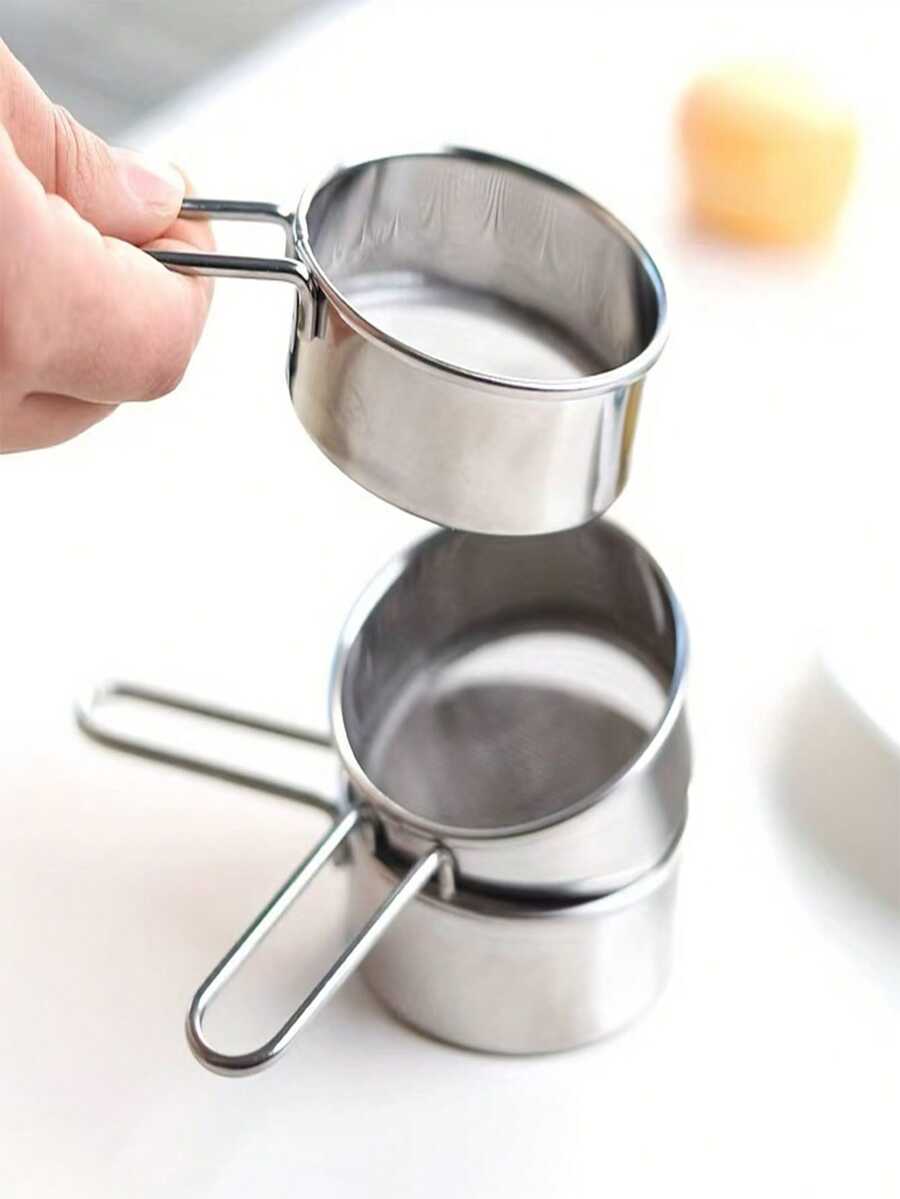 1件/2件 不鏽鋼濾網 - 手持式細網篩,適用於烹飪、烘焙和廚房使用,情人節禮物/聖誕節/感恩節/母親節/父親節/花環節 - 查看 1