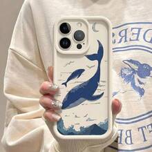 1件 [純 Android 版本] 飛鯨個性化海洋生物魚月山景繪畫 極簡創意 Ins 風格 創新極簡可愛卡通歐美風 肉色、啞光白鏡框 階梯式設計 全包防摔軟殼 [國際版非本地版] 適用於 Android/GALAXY/A/S/FE/PLUS/ULTRA/PRO/NOTE/POCO/X/Transsion/HOT/PLAY/SPARK/POP/SMART/RENO/Honor/E/G/手機殼 - 彩色 - 查看 2