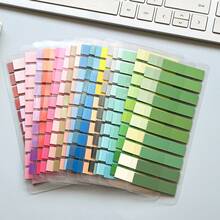 1pc/7pcs/20pcs Gradient Multicolor Mixed Index Sticky Notes, 200 Sheets Per Card, Self-Adhesive Page Markers, Office & Study Stationery, For File Classification And Note-Taking - one-size - View 4