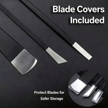 1PC Portable Foot Repair Scraper Set Home Use Dead Skin And Callus Care Tool, Multiple Blade Head Shapes For Precise Full Foot Care, Targeted For Different Rough Areas Of Sole And Toe Edges, Long Handle For Stable Grip, Comes With Portable Storage Bag For Home And Travel, Dust-Proof Protection For Blade Heads - Multicolor - View 2