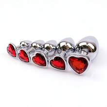 1pc, Heart-Shaped Base Anal Plug, Beginner To Expert 5 Size Butt Plug, G-Point Massage, Dildos, Adult Women Toys, Adult Men Toys, Adult Pleasure, Sexual Wellness, Sex Toys - one-size - View 6