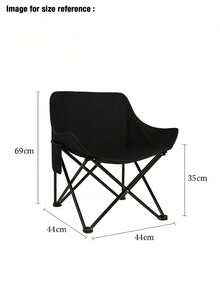 A Folding Chair, A Camping Outdoor Simple Leisure Chair, A Multifunctional Portable Four-Corner Folding Chair, With Five Styles And Multiple Colors - Black (Style B) - View 3