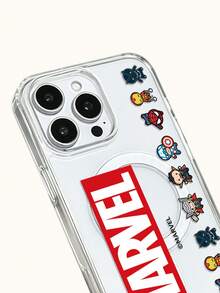 Miniso Marvel 蜘蛛人鋼鐵人卡通圖案磁吸手機殼，適用於 iPhone 17 Pro Max/17 Pro/Air/16 Pro Max/15 Plus/14/13/IP 17/15Pro/12 Pro/11/16 Plus,XR，防震防刮保護殼 - 無色 - 查看 8