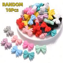 10pcs Silicone Butterfly Beads DIY Jewelry Accessories, Colorful Perforated Butterfly Beads For Jewelry Making - Multicolor - View 9