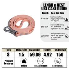 Bio-Polyester Long Dog Training Leash, Quick-Dry Stain-Resistant Pet Lead With Comfortable Handle, Suitable For Small, Medium, Large Dogs For Beach, Lake, Hiking, Camping - Multicolor - View 12