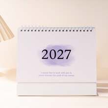 1件 2027年桌上日曆，適合辦公室桌面使用，直立翻頁式，可用於規劃、整理與日常行程管理，多色可選，適合裝飾 - A - 查看 11