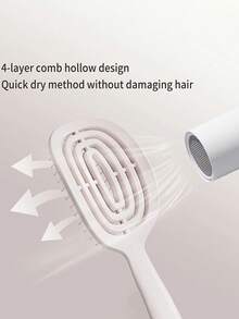 1. PC Quick And Easy-To-Clean Hair Unknot Comb. Detachable Ribbed Air Cushion Comb. Easily Remove Knotted Hair Strands. Suitable For Both Dry And Wet Use. Portable Massage Comb. Self-Cleaning Hair Brush. Ideal For Women's Daily Styling And Hair Care. - Multicolor - View 6
