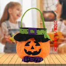 2pcs Halloween Limited Pumpkin Multi-Functional Storage Bag, Can Store Candy, Trick Or Treat Bag, Holiday Gift - A - View 4