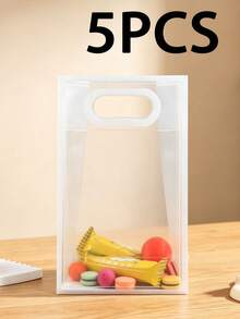 20pcs/10pcs/5pcs Transparent PVC Gift Bags (Ribbon Not Included), Tote Bags, Suitable For Birthday, Wedding, Valentine's Day, Graduation Ceremony And Other Occasions, Transparent Plastic Gift Bags, Large Capacity Cosmetic Storage Bags - Black and White Transparent - View 21
